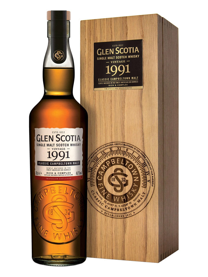 Glen Scotia Vintage 1991 Single Malt Scotch Whisky 700mL