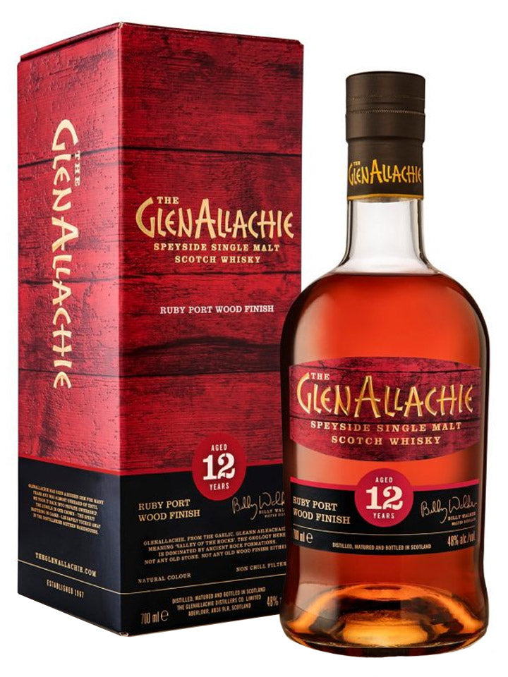 Glenallachie 12 Year Old Ruby Port Wood Finish Single Malt Scotch Whis ...
