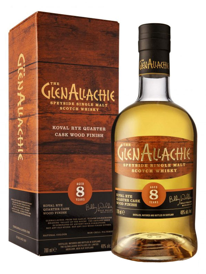 Glenallachie 8 Year Old Koval Rye Quarter Cask Wood Finish Single Malt Scotch Whisky 700mL