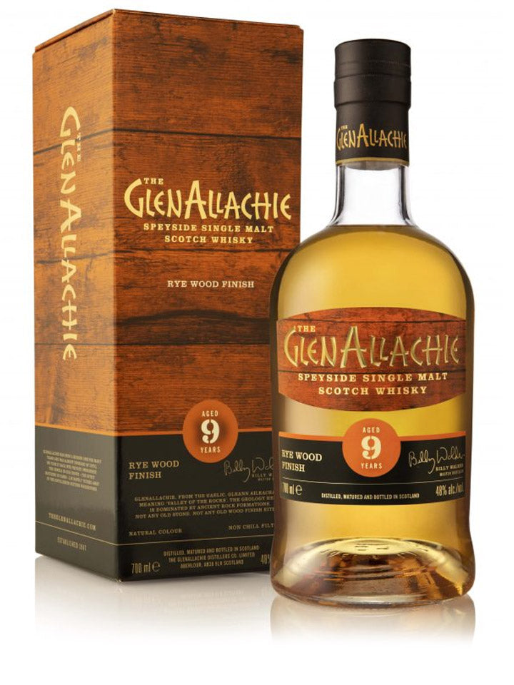 Glenallachie 9 Year Old Rye Wood Finish Single Malt Scotch Whisky 700mL