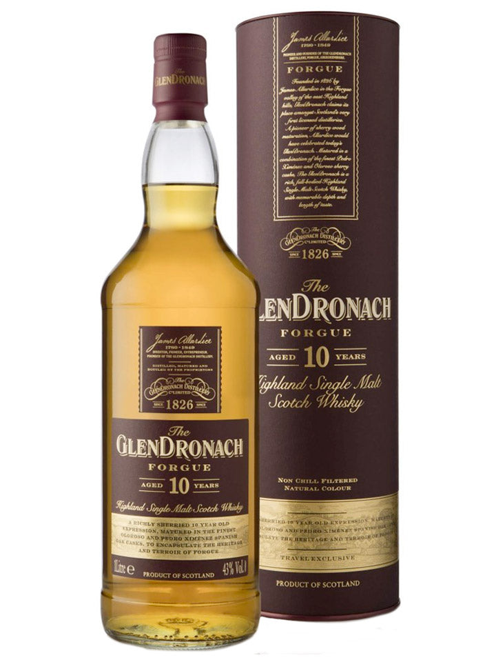 GlenDronach Forgue 10 Year Old Single Malt Scotch Whisky 1L