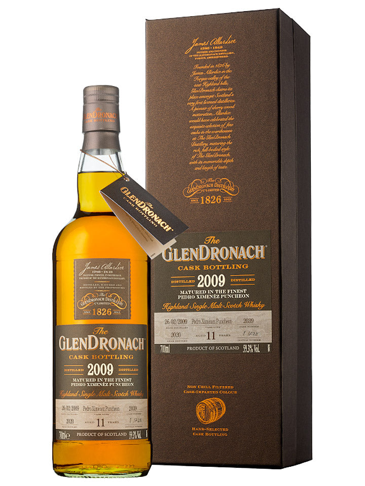 GlenDronach 11 Year Old 2009 PX Puncheon #2039 Cask Strength Single Malt Scotch Whisky 700mL