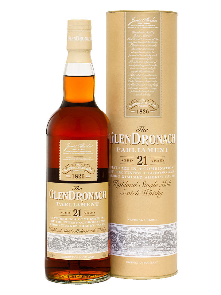 GlenDronach Parliament 21 Year Old Single Malt Scotch Whisky 700mL