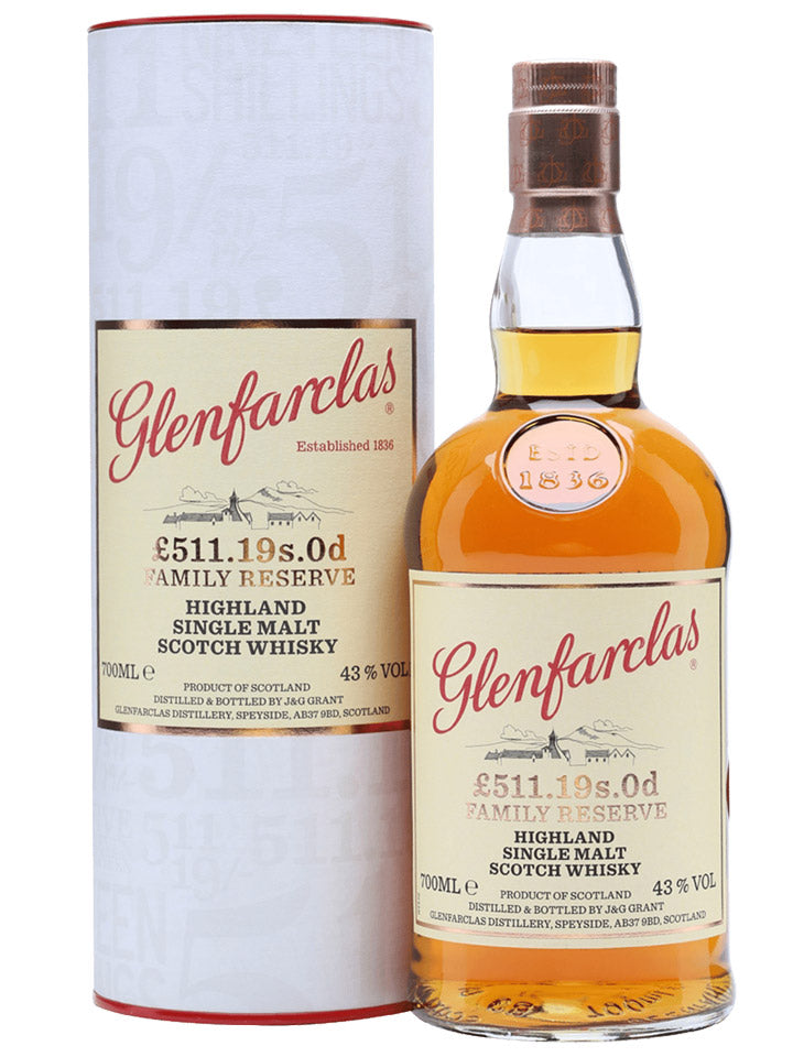 Glenfarclas £511.19s.Od Family Reserve Single Malt Scotch Whisky 700mL