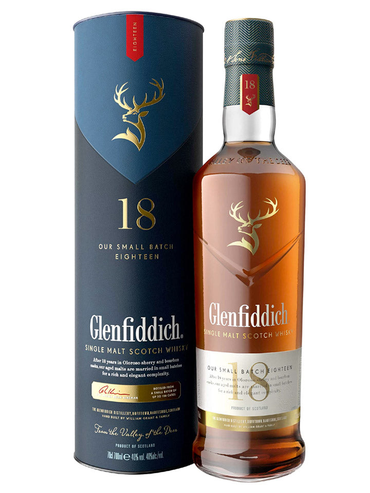 Glenfiddich 18 Year Old Single Malt Scotch Whisky 700mL