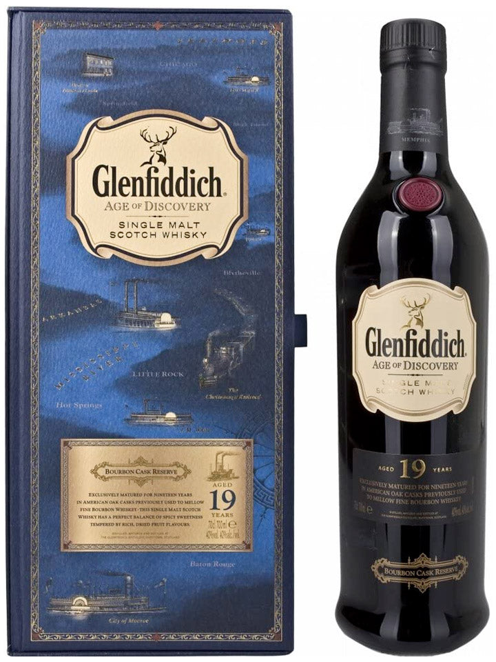 Glenfiddich 19 Year Old Age of Discovery Bourbon Cask Single Malt Scotch Whisky 700mL