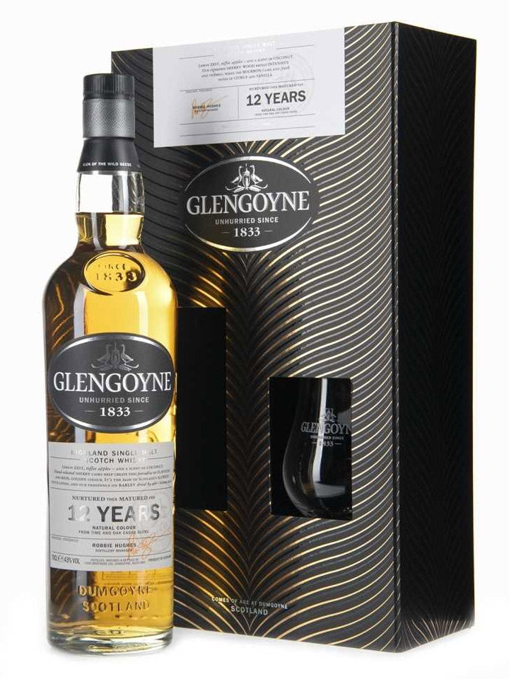 Glengoyne 12 Year Old + 2 Glasses Gift Pack Single Malt Scotch Whisky 700mL