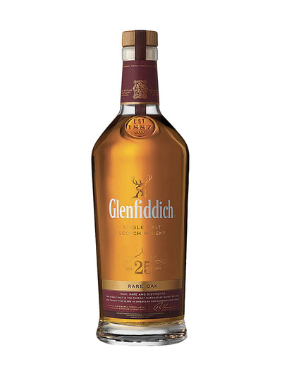 Glenfiddich Rare Oak 25 Year Old Single Malt Scotch Whisky 700mL