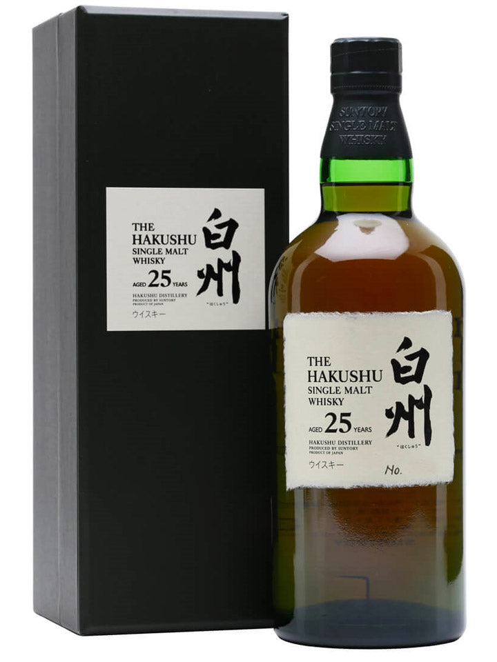 Hakushu 25 Year Old Single Malt Suntory Japanese Whisky 700mL