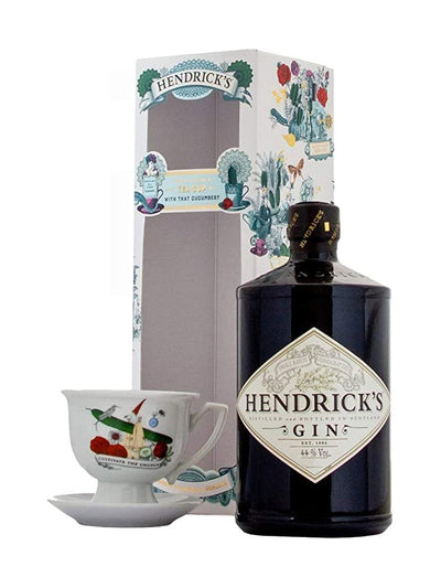 Hendrick's Gin 44% Import Strength Unusual Garden Tea Party Gift Set 1L