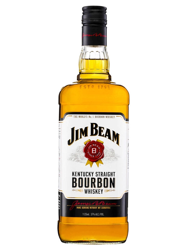 Jim Beam White Label Kentucky Bourbon Whiskey 1.125L