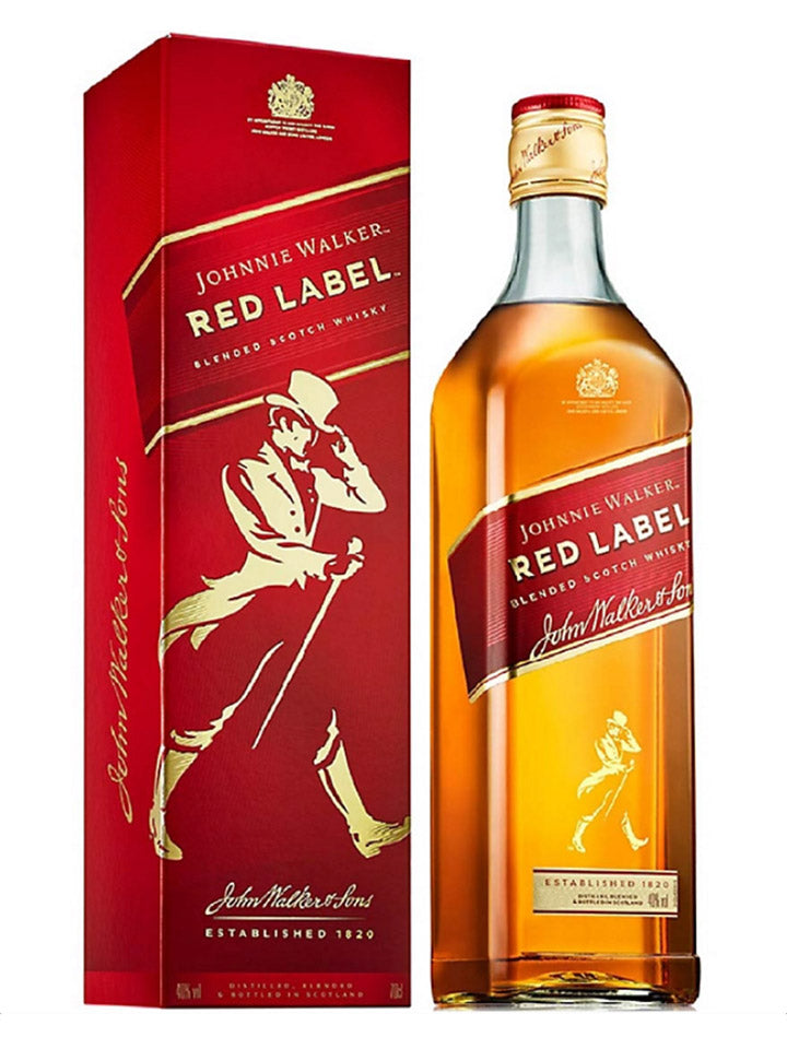 Johnnie Walker Red Label With Gift Box Blended Scotch Whisky 1L