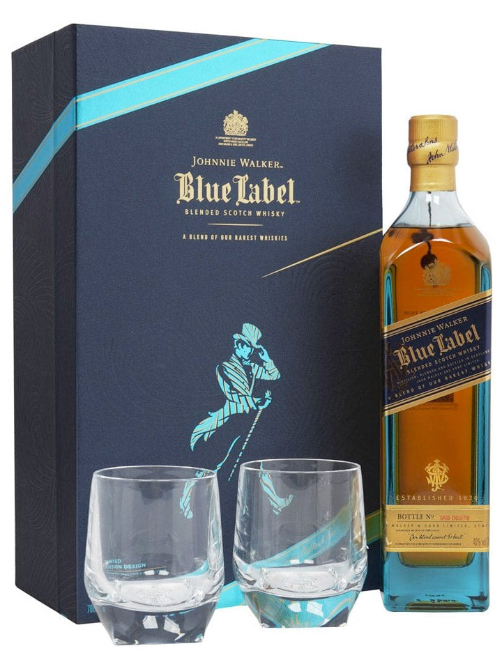 Johnnie Walker Blue Label + 2 Glasses Richard Malone Edition Blended S