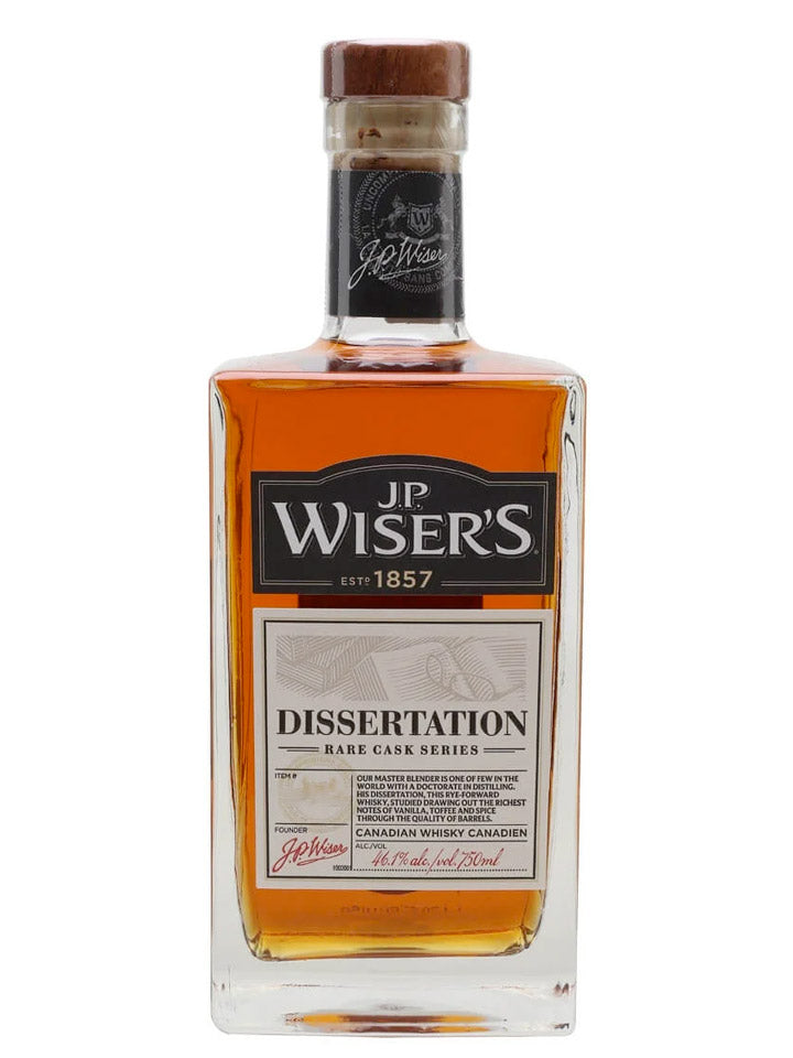 J.P Wiser's Rare Cask Series Dissertation Canadian Whisky 750mL