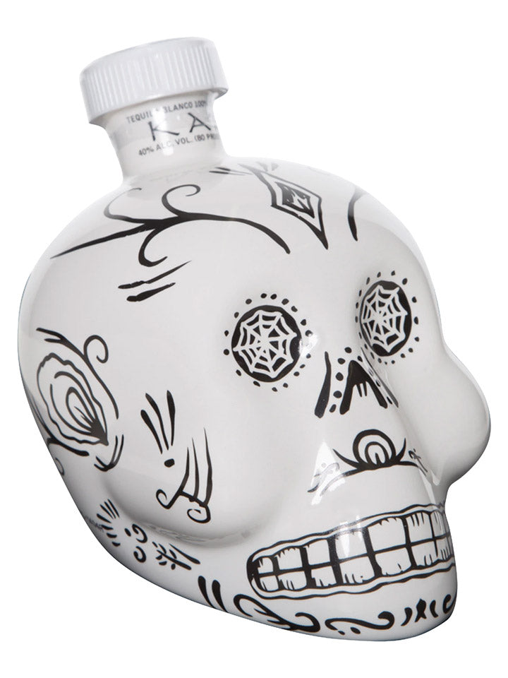 KAH Blanco Ceramic Skull Tequila 750mL
