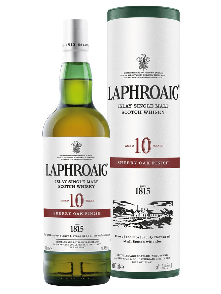 Laphroaig 10 Year Old Sherry Oak Finish Single Malt Scotch 700mL