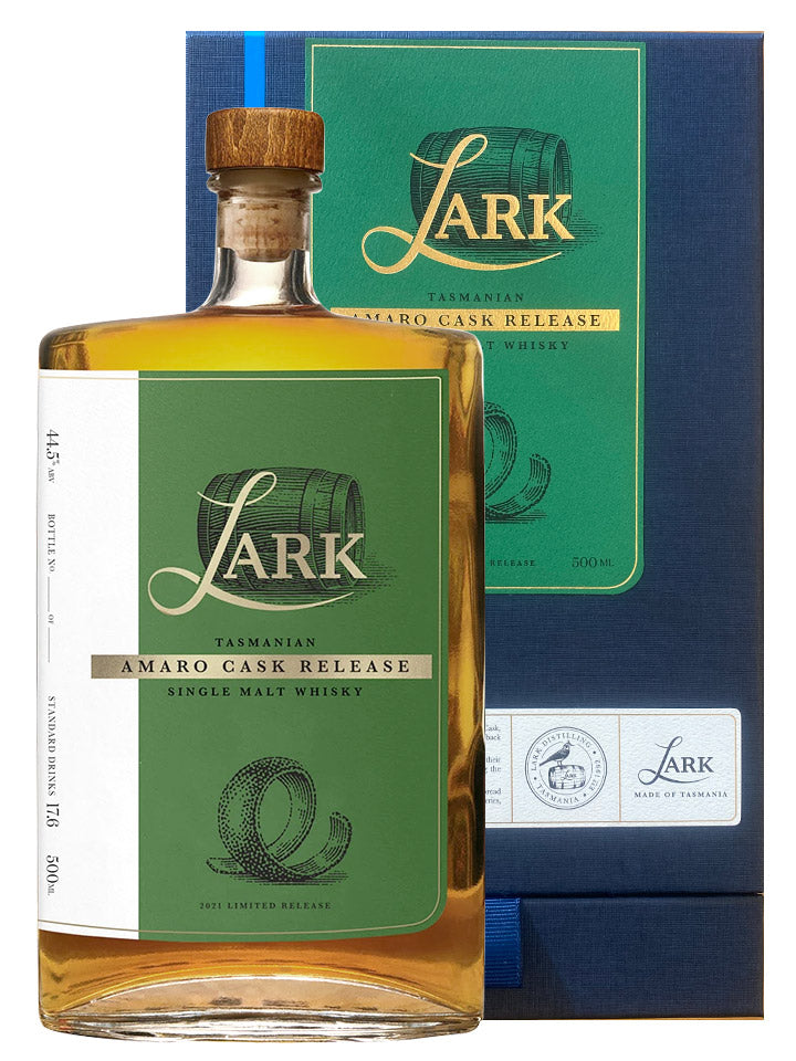 Lark Amaro Cask Limited Release Single Malt Australian Whisky 500mL