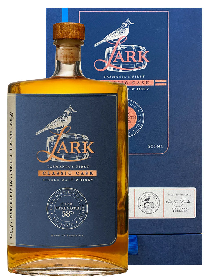 Lark Classic Cask Strength Single Malt Australian Whisky 500mL