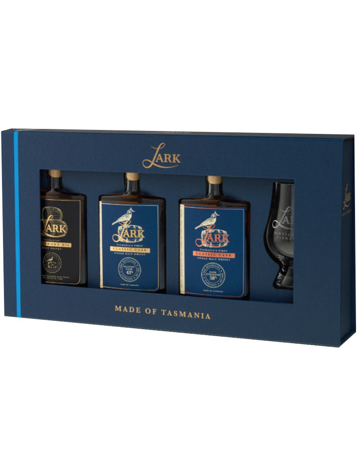 Lark Classic Flight Gift Pack + Glencairn Whisky Glass 3 x 100mL