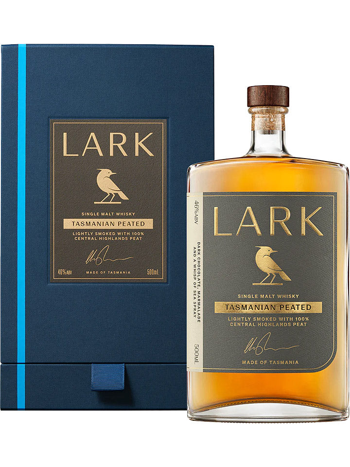 Lark Tasmanian Peated Single Malt Australian Whisky 500mL