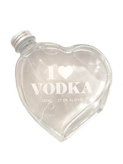 I Love Vodka Heart Shaped Bottle 200mL