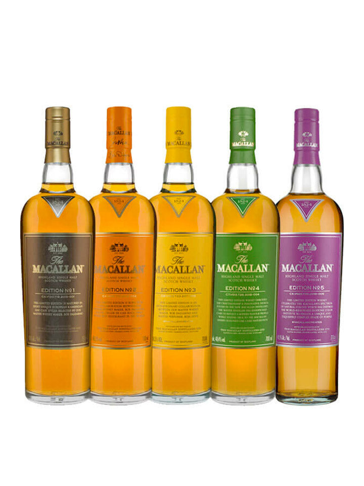 The Macallan Edition Limited Edition Collection Set (No.1 - 5) 5 x 700mL