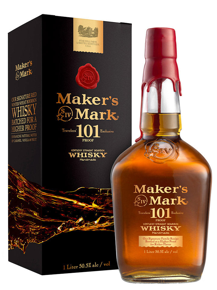 Makers Mark 101 Proof Kentucky Straight Bourbon Whiskey 1L