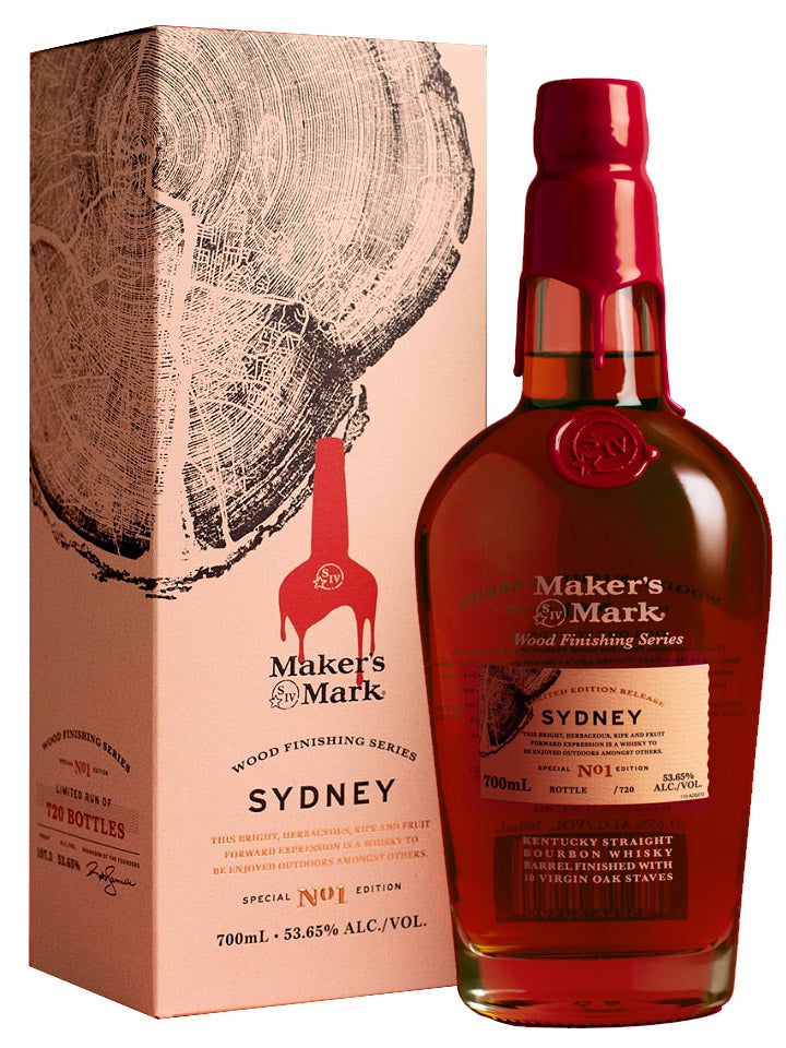 Makers Mark Wood Finishing Series Sydney Edition Cask Strength Kentucky Bourbon Whiskey 700mL