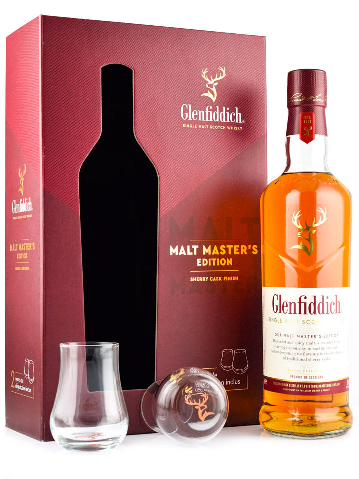 Glenfiddich Malt Masters Sherry Cask Finish + 2 Glasses Single Malt Scotch Whisky 700mL