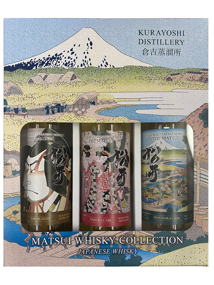 Matsui Single Malt Japanese Whisky Triple Gift Pack 3 x 200mL