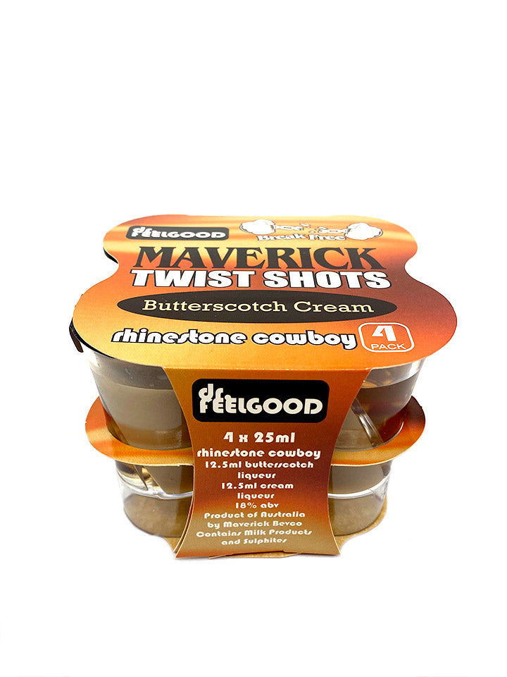 Maverick Rhinestone Cowboy Butterscotch Cream Liqueur 4 x 25mL Shots