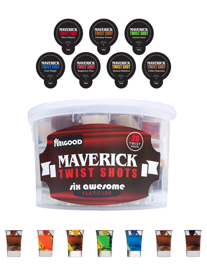 Maverick Twist Shots Bucket Liqueur 28 x 25mL Shots