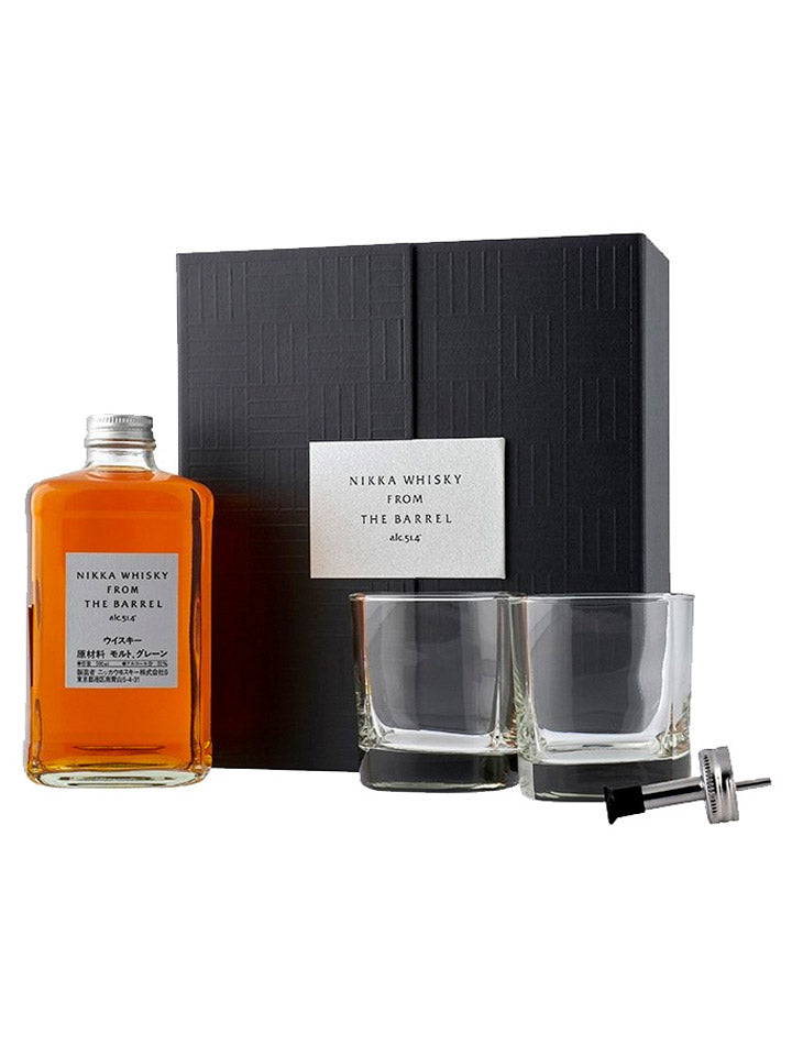 Nikka From The Barrel Coffret + 2 Glasses & Pouring Spout Japanese Whisky Gift Pack 500mL