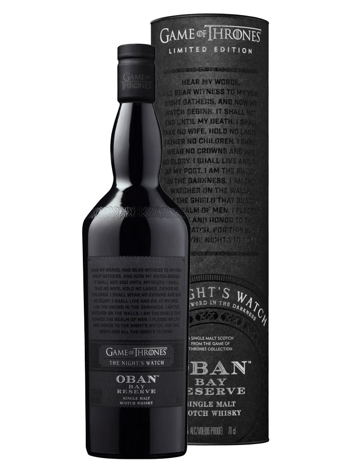 Oban Bay Reserve Game of Thrones The Night's Watch Single Malt Scotch Whisky 700mL