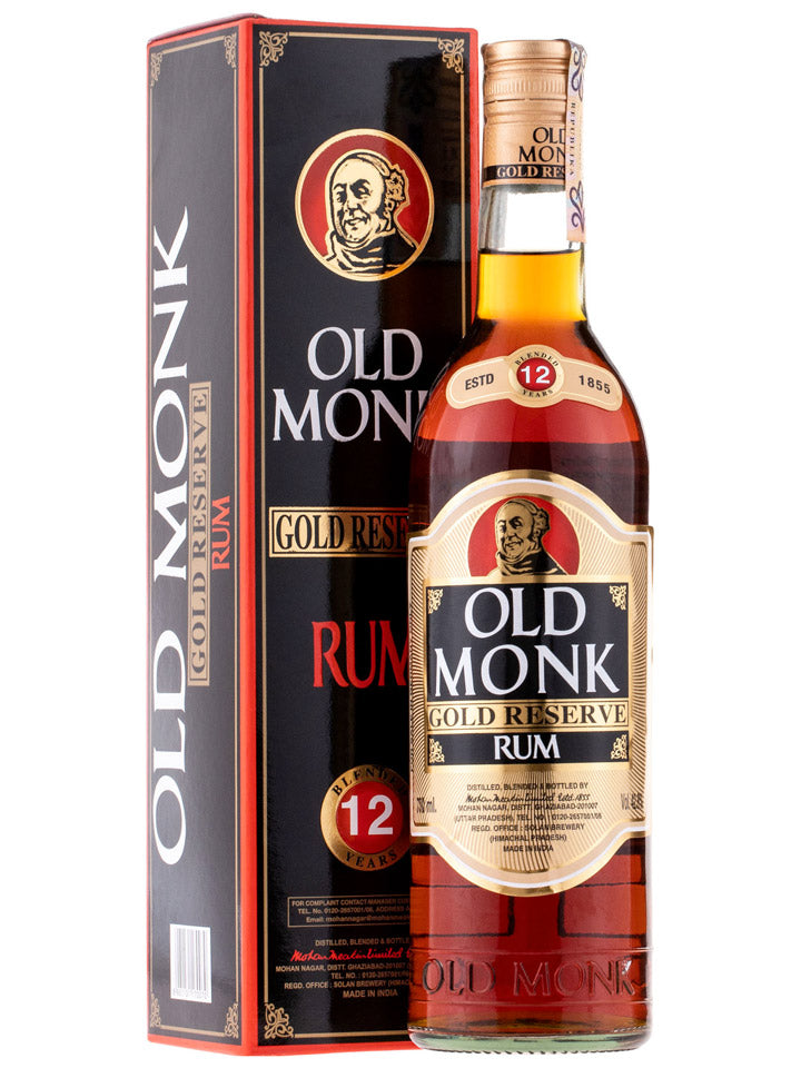Old Monk 12 Year Old Gold Reserve Indian Rum 700mL