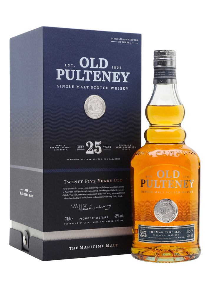 Old Pulteney 25 Year Old Single Malt Scotch Whisky 700mL