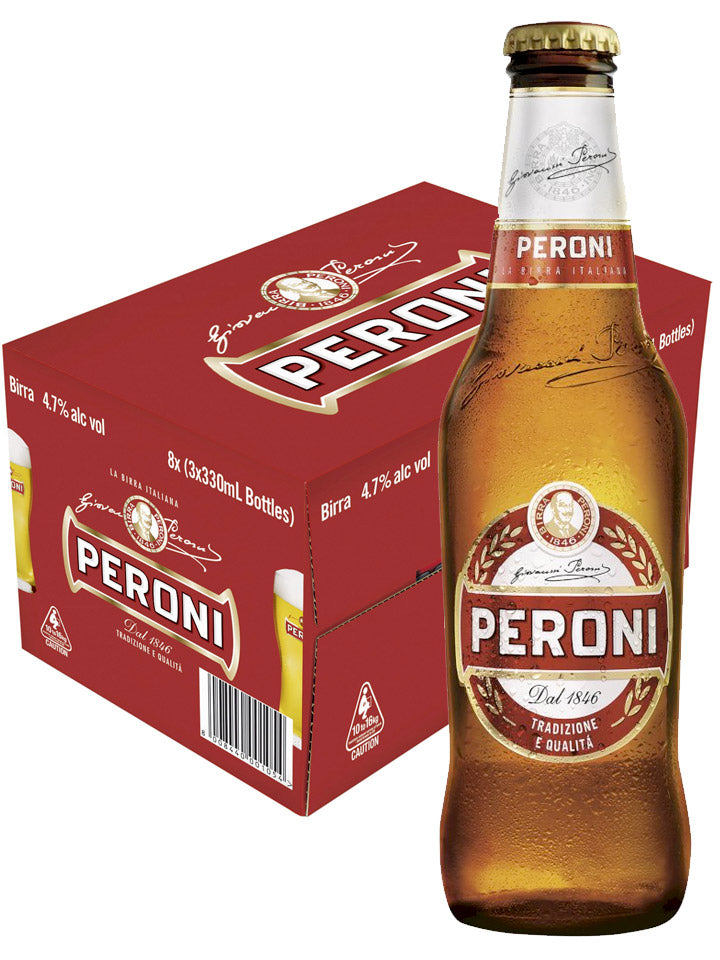 Peroni Botle Peroni Red Lager Imported Case 8 x 3 Pack 330mL Bottles – The Drink Society