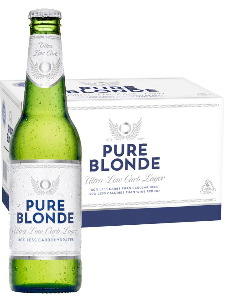 Pure Blonde Ultra Low Carb Lager Case 4 x 6 Pack 355mL Bottles