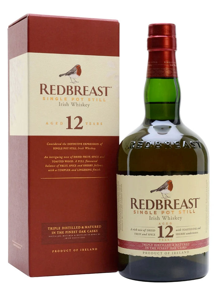 Redbreast 12 Year Old Single Pot Still Irish Whiskey 700mL
