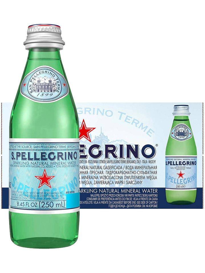 San Pellegrino Sparkling Natural Mineral Water 24 x 250mL Glass Bottles