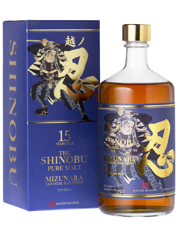The Shinobu 15 Year Old Pure Malt Mizunara Oak Finish Japanese Whisky 700mL