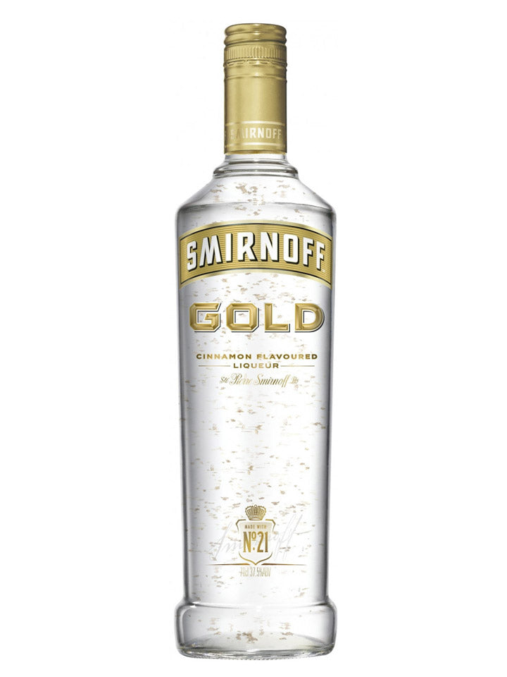 Smirnoff Gold Cinnamon Flavoured Liqueur Vodka With Gold Leaf 1L