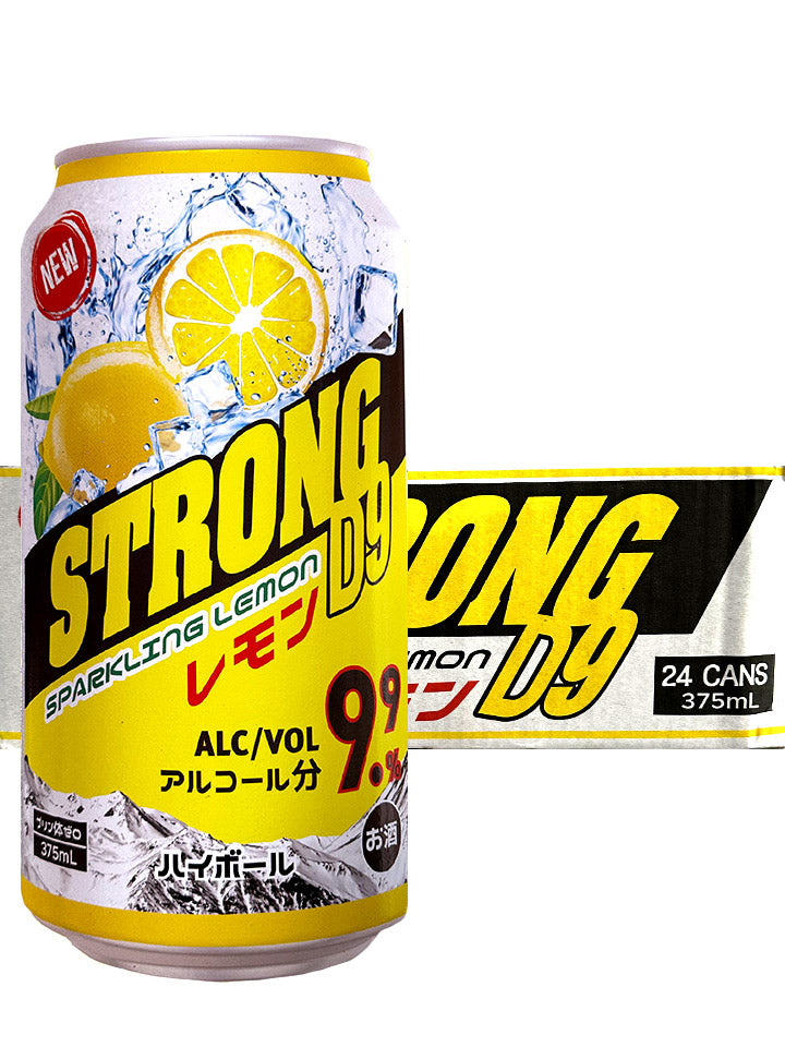 Strong D9 Double Sparkling Zero Sugar Lemon 9.9% 24 x 375mL Cans