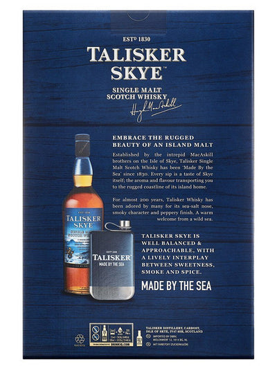 Talisker Skye + Hip Flask Gift Pack Single Malt Scotch Whisky 700mL