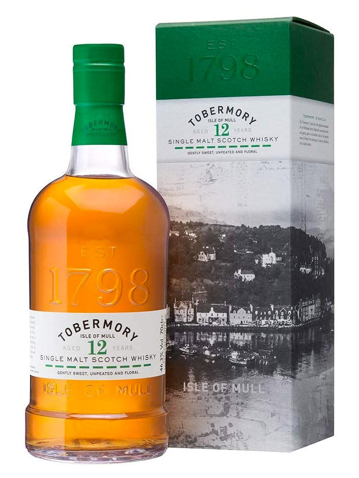 Tobermory 12 Year Old Single Malt Scotch Whisky 700mL