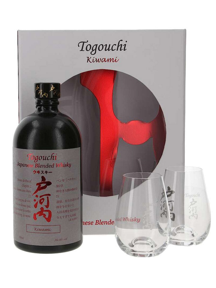 Togouchi Kiwami + 2 Glasses Gift Pack Blended Japanese Whisky 700mL