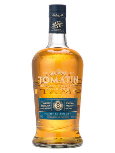 Tomatin 8 Year Old Bourbon & Sherry Cask Single Malt Scotch Whisky 1L