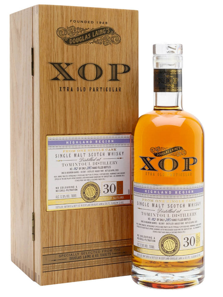 Tomintoul 1989 30 Year Old Cask Strength XOP Single Malt Scotch Whisky 700mL