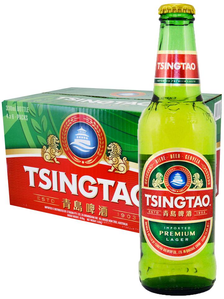 Tsingtao Beer Imported Case 4 x 6 Pack 330mL Bottles