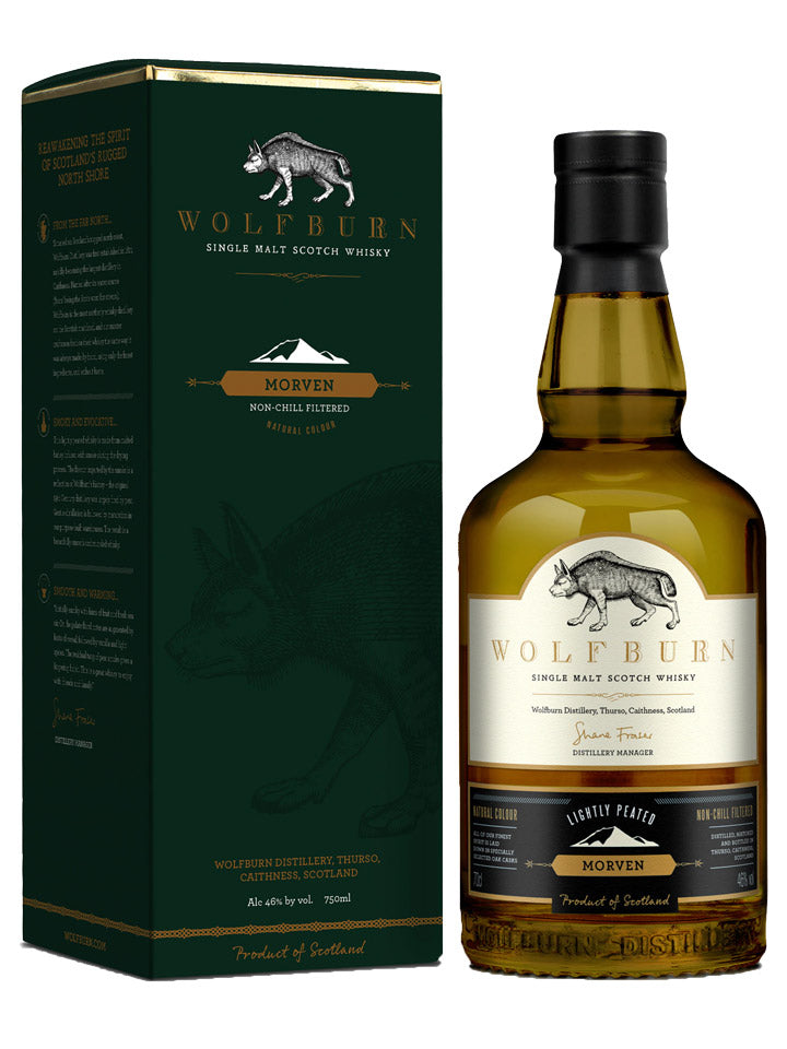 Wolfburn Morven Lightly Peated Single Malt Scotch Whisky 700mL